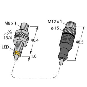 Sensor inductivo BI2-EGT08-AG41X-0.2-RS4.23T/S1589