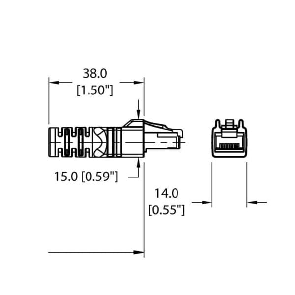 Extension de cable RSSD RJ45 441 2M 3