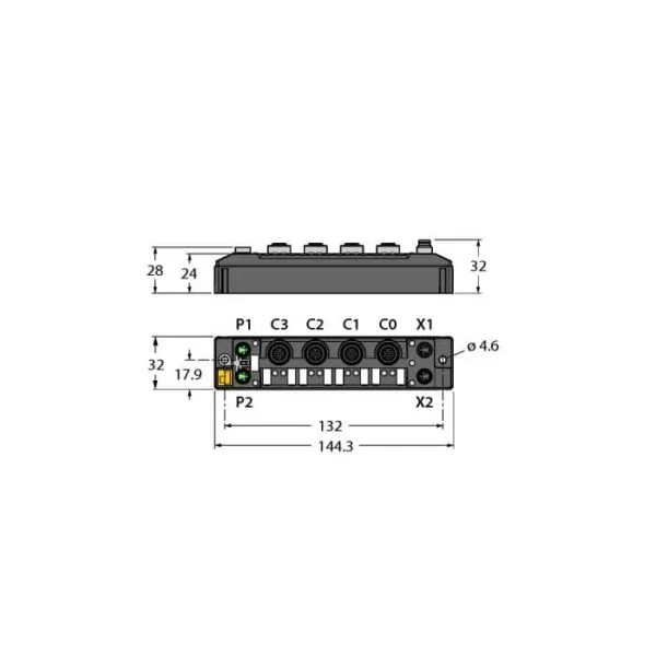 Modulo RFID multiprotocolo compacto TBEN S2 2RFID 4DXP 01