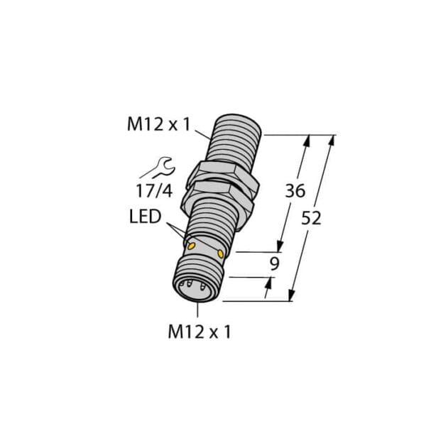 Sensor inductivo BI4 M12 AP6X H1141 01