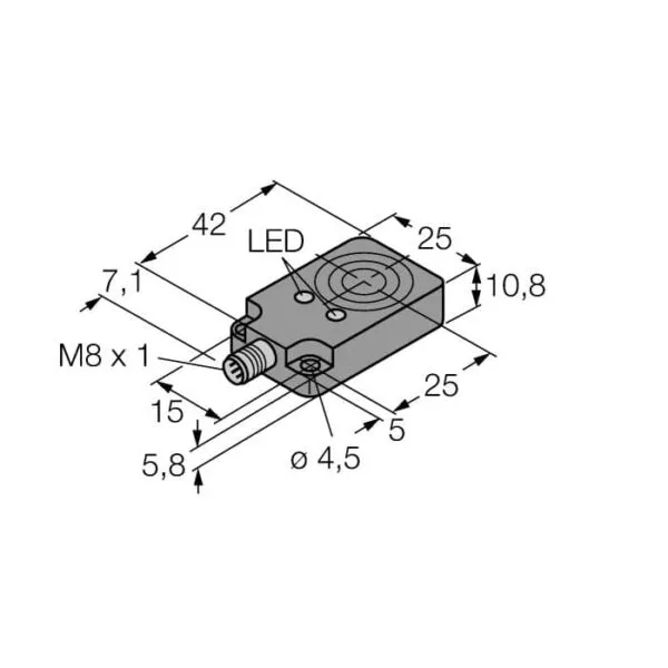 Sensor inductivo BI8U-Q10-AP6X2-V1131