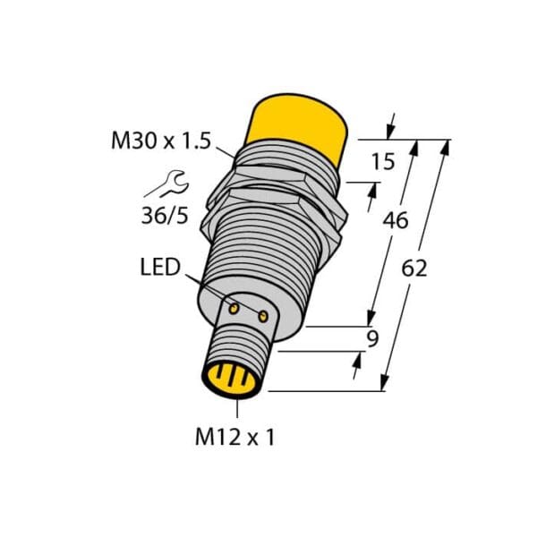 Sensor inductivo Con distancia de conmutación extendida